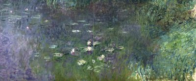 Seerosen: Morgen, 1914-18 (rechter Abschnitt) von Claude Monet